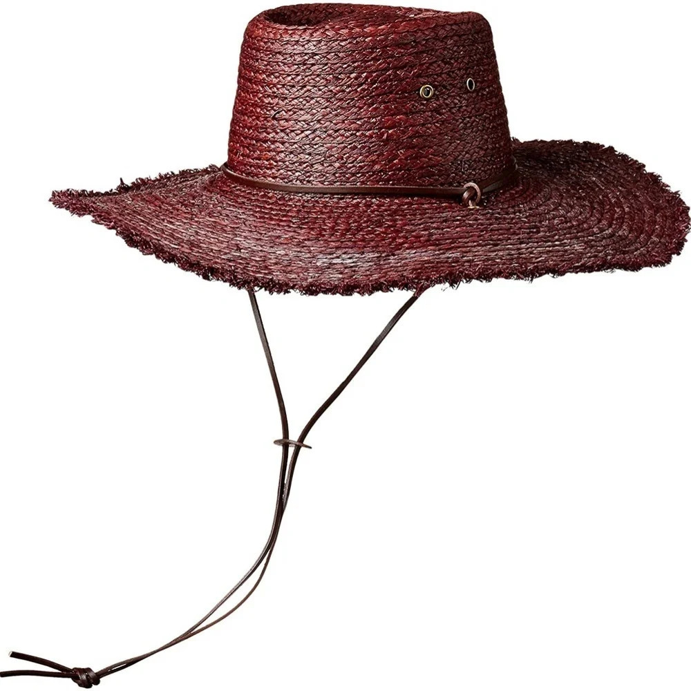 Frye Raffia Straw Brown Hat